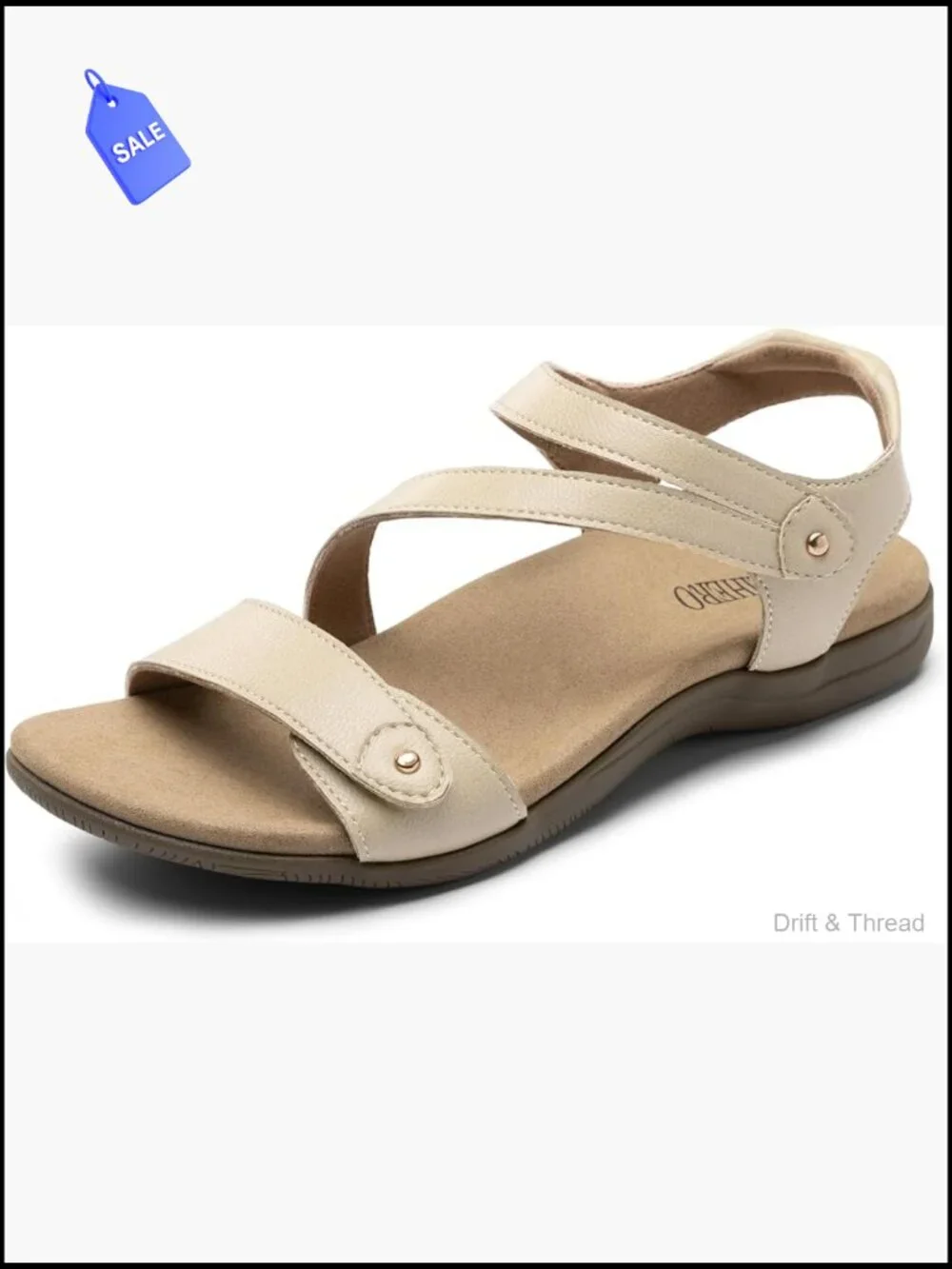 Women's Arch Support Orthotic Sandals with Adjustable Straps for Walking